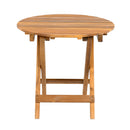 NO INSTALLATION REQUIRED, FOLDABLE AND ADJUSTABLE OUTDOOR ACACIA WOOD SIDE TABLE (TEAK FINISH)