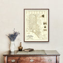 Vintage Map of Santa Barbara, California 1920