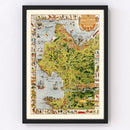 Vintage Monterey Peninsula Map 1926