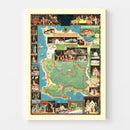 Vintage Seventeen Mile Drive California Map 1927