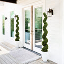 Outdoor uv resistant plastic boxwood topiary bonsai artificial spiral tree plant 180cm 2pcs/set