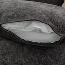 Modern Chenille Upholstered Sectional Sofa with Ottomans, USB Ports, Cup Holders, and Storage in Grey