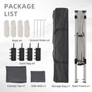 Ainfox 8ft x10ft Pop Up Canopy Tent, Portable Gazebo, Outdoor Canopy for Events With 1/2 SideWall and 4 Sandbags