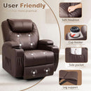 Dark Brown 360 Degree Swivel Recliner Chair With Massage