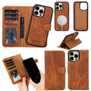 Casper Leather iPhone 15 Pro Wallet Case | Detachable MagSafe Compatible RFID Protection