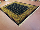 6x9 Aubusson Design Nepali Tibetan Rug Black & Tan Hand-Knotted Wool Carpet Soft Plush Pile New Rug Nice