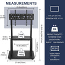 Height Adjustable Rolling TV Stand for 32-75 Inch TVs