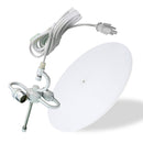 18"W 2 Light Swag Plug-In Pendant  Textured Oatmeal with Diffuser White Cord