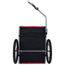 Large Folding Bike Trailer for Dogs – 120LB Capacity All-Terrain Pet Carrier, Durable Steel Frame for Cycling, Jogging, Camping & Outdoor Adventures, Black- Red