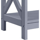 Gray Three Tier Console Table With Storage Shelves