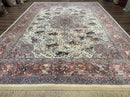 8.8 x 12 Karastan Ivory Hunting Rug