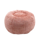 COOLMORE Modern Extra Large Round Bean Bag Chair with Footrest for Living Room, Chenille Fabric Lazy Sofa with Pillow for Adults, Teenagers,Child, Suitable for Bedroom, Dormitory, Study Room