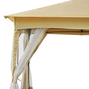 TREXM 10x10 Outdoor Gazebo Tent with Double Roofs, Patio Gazebo with Mosquito Netting, Patio Canopy for Backyard, Garden, Lawn and Deck (Beige)