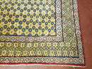 5x7 Authentic Handmade Rug Star Of David Wool Rug Green Rug Gold Rug 4x6 Rug