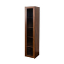 Display Cabinet with Glass Doors, Curio Storage Cabinet with 5 Shelves, Bookcase with LED Lights