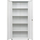 High Storage Cabinet with 2 Doors and 4 Partitions to Separate 5 Storage Spaces, Home/ Office Design