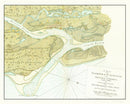 Vintage Map of St. Augustin Harbor, 1780