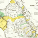 Vintage Map of Oahu, 1881