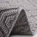 Guros - 8' X 10' Geometric Indoor / Outdoor Area Rug - Gray / White