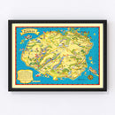 Vintage Map of Kauai, 1931