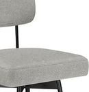 Giselle Swivel Bar Stools Set 2 29 Inch Upholstered Light Grey