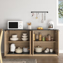 Multi-functional MDF Sideboard, an Ideal Choice for TV and Tableware Storage in Modern Homes, with Product Dimensions of 55*15.7*29.6 Inches.