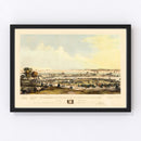Vintage Map of Salem Massachusetts, 1860