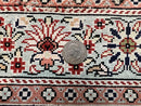 Silk Turkish Kayseri Rug 2x3, Very Finely Hand Knotted, Semi Open Field, Vintage, Silk Pile on Silk Foundation, 300 KPSI