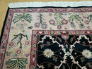 6' X 9' Handmade India Floral Oriental Wool Rug Carpet Hand Knotted Nice Black
