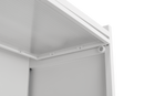 73'' Tall Kitchen Pantry Cabinet , 6 Level Flip Door with Pegboard Metal Pantry Storage Cabinet, Anti-Tip Design Hutch for Kitchen, Dining Room, Living Room (White)