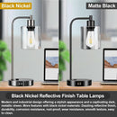 Industrial Table Lamps Black Nickel Touch Control Dimmable