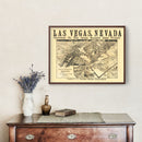 Vintage Map of Las Vegas, Nevada 1932