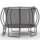 YC 12FT trampoline Pumpkin- ladder-Black Red