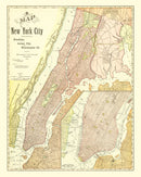 Vintage Map of Brooklyn, New York 1896