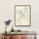 Vintage Map of Klamath Falls, Oregon 1920
