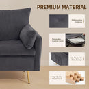 3 Piece Storage Sofa Set With Corduroy Gray Loveseat