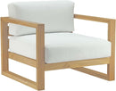 Natural White Teak Wood Outdoor 6-Piece Sectional Sofa Set