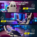 Ivory Bluetooth Speaker Gaming Chair With Footrest