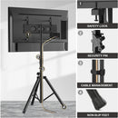 Tripod TV Stand For 23-75 Inch TVs Tilt 15 Degrees