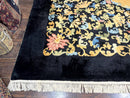Antique Chinese Peking Rug 12.6 x 14.9, Palace Size Asian Oriental Carpet, Art Deco Rug, Rare