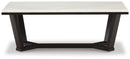 Fostead - Rectangular Cocktail Table - White / Espresso