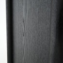 Vintage Display Cabinet with Double Glass Doors, Traditional Style for Collectibles - Black, Ash Wood Veneer, 73.25'' Tall