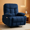 Power Lift Recliner Chair Navy Blue With Extended Footrest