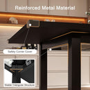 Black Extendable Dining Table 63 Inch For 4 To 6 Guests