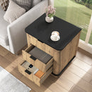 Multi-Functional Three-Drawer MDF Nightstand, Perfect for Storing Items of Different Heights, A Perfect Combination of Nature and Fashion, With Product Dimensions of 19*15.7*17.5 inches
