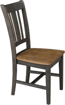 International Concepts Splatback Dining Chair Hickory Washed Coal
