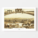 Vintage Map of Waverly, New York 1881