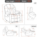 Electric Power Lift Recliner Chair Brown With Massage