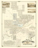 Vintage Map of Lampasas Springs, Texas 1884