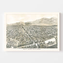 Vintage Map of Salt Lake City, Utah 1887